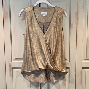 Veronica M gold tank. Perfect for the holidays!